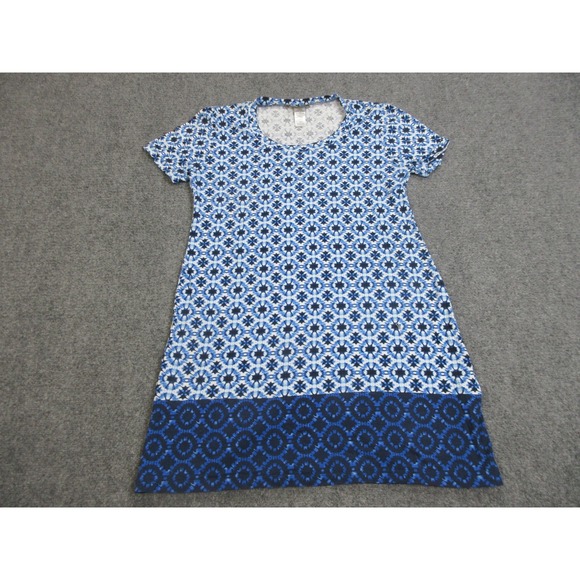 Tommy Bahama Tops - Tommy Bahama Dress Womens Medium Blue Geometric T-Shirt Short Sleeve Jersey
